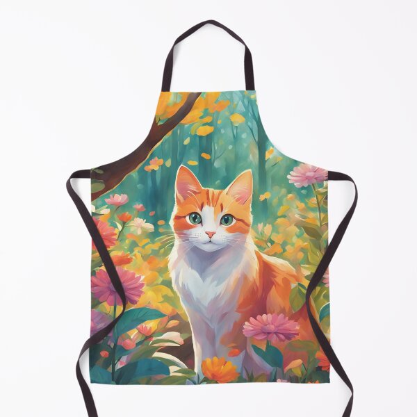 Item preview, Orange Cat In Bloom designed and sold by Forest Aura Vibes.