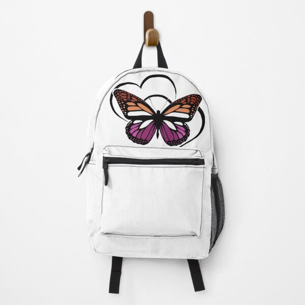 Item preview, Double Heart Lesbian Pride Flag Butterfly designed and sold by QueenS-Gallery.