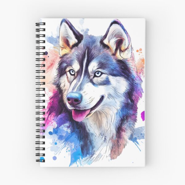 Item preview, Playful Husky – Bright & Whimsical Canine Illustration designed and sold by InkDreamMotion.