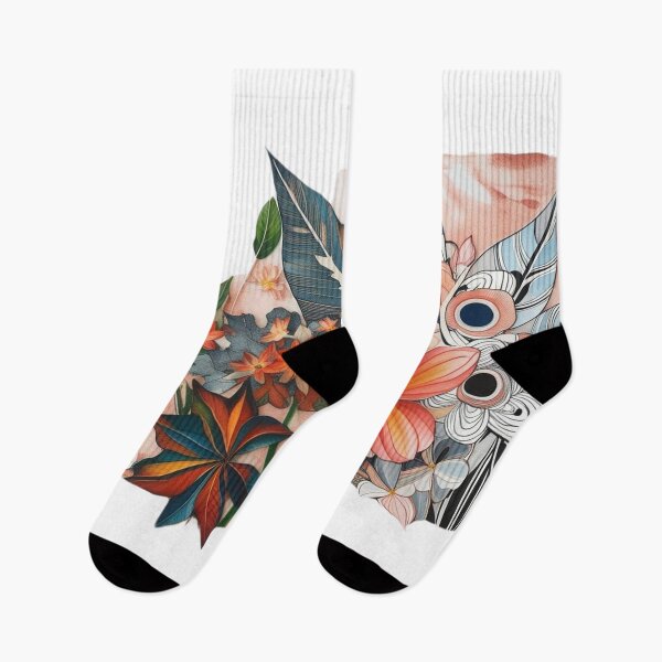 Item preview, Abstract flower In Bloom Peach and blue designed and sold by Forest Aura Vibes.