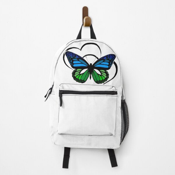 Item preview, Double Heart MLM Gay Pride Flag Butterfly designed and sold by QueenS-Gallery.