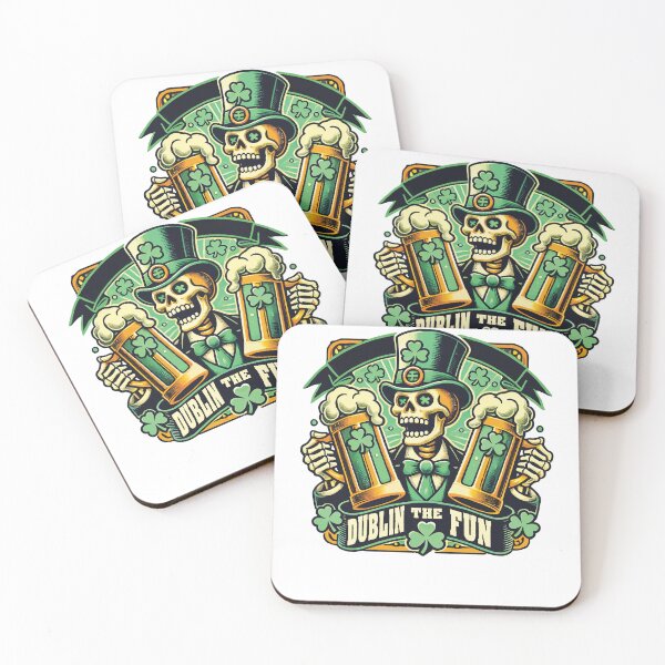 Item preview, St. Patrick's Day Dublin The Fun Skelett designed and sold by LuminOrb.