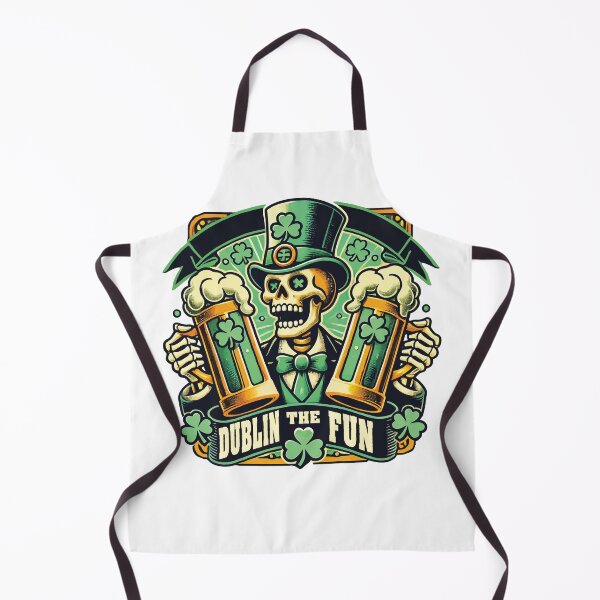 Item preview, St. Patrick's Day Dublin The Fun Skelett designed and sold by LuminOrb.