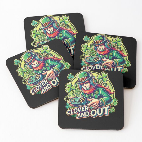 Item preview, Clover And Out St. Patricks Day Gaming Design designed and sold by LuminOrb.
