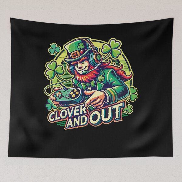 Item preview, Clover And Out St. Patricks Day Gaming Design designed and sold by LuminOrb.
