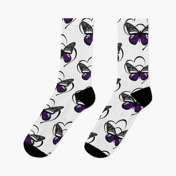 Item preview, Double Heart Asexual Pride Flag Butterfly  designed and sold by QueenS-Gallery.