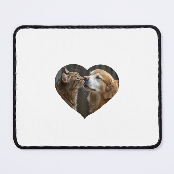 Item preview, cat and a dog kiss designed and sold by Sunray9.