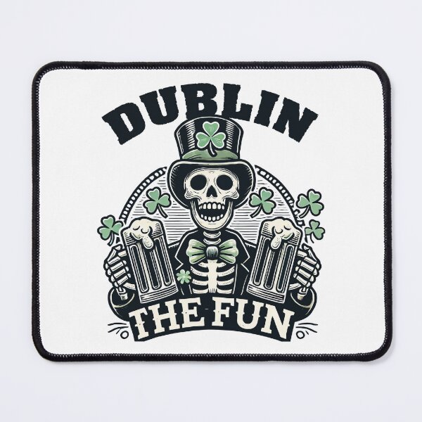 Item preview, St. Patricks Day Dublin The Fun Skelett designed and sold by LuminOrb.