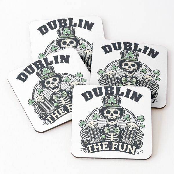 Item preview, St. Patricks Day Dublin The Fun Skelett designed and sold by LuminOrb.