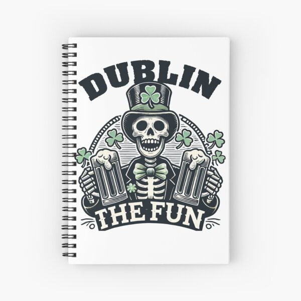 Artikel-Vorschau von St. Patricks Day Dublin The Fun Skelett, designt und verkauft von LuminOrb.