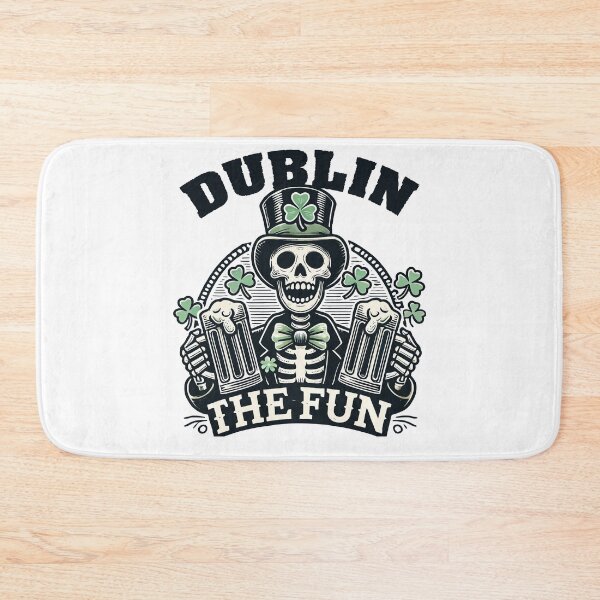 Item preview, St. Patricks Day Dublin The Fun Skelett designed and sold by LuminOrb.