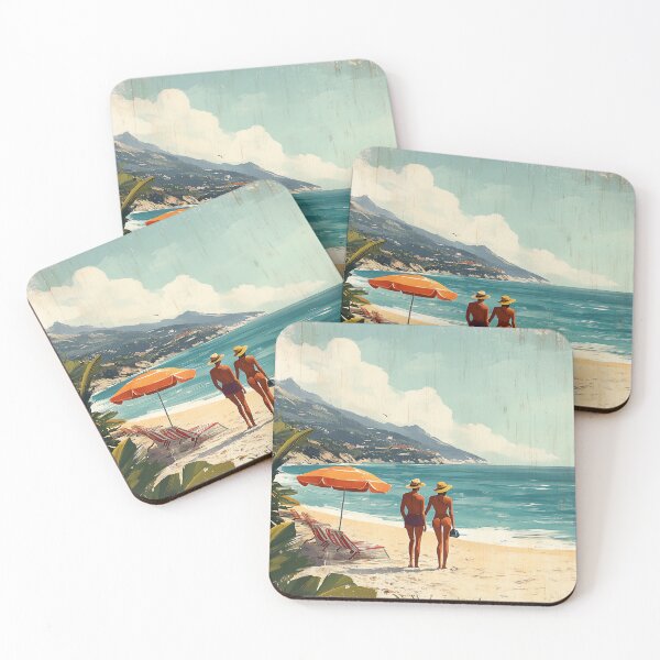 Item preview, Retro Beach Vacation Postcards 5 designed and sold by SteadyRolling.