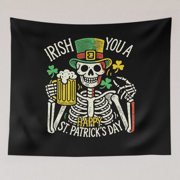 Item preview, Happy St. Patrick's Day Skelett Party designed and sold by LuminOrb.