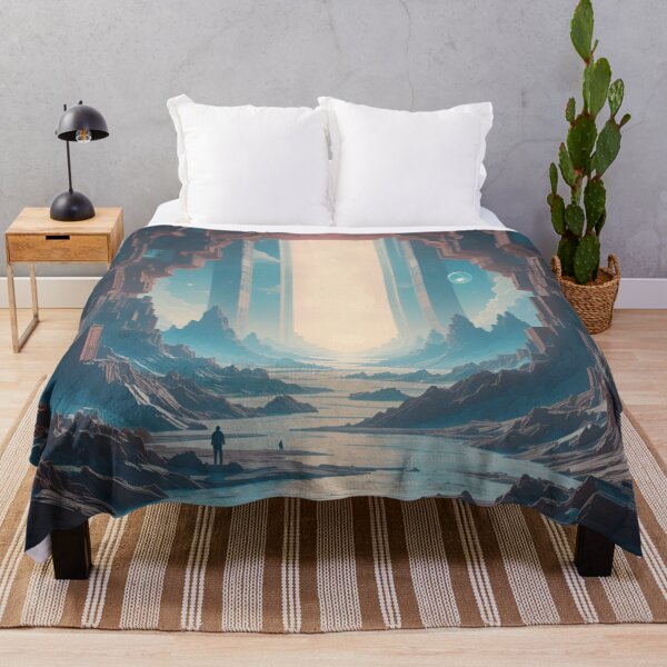 Item preview, Surreal Digital Landscape with Glitching Geometry & Infinite Portals designed and sold by rajasekhark.