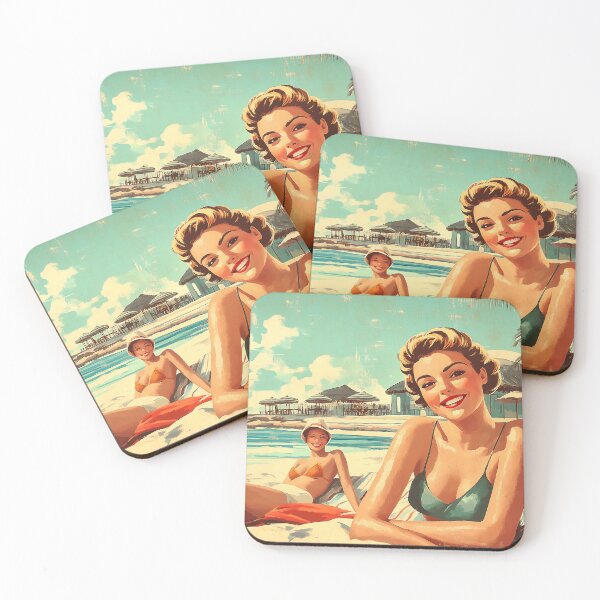Item preview, Retro Beach Vacation Postcards 7 designed and sold by SteadyRolling.