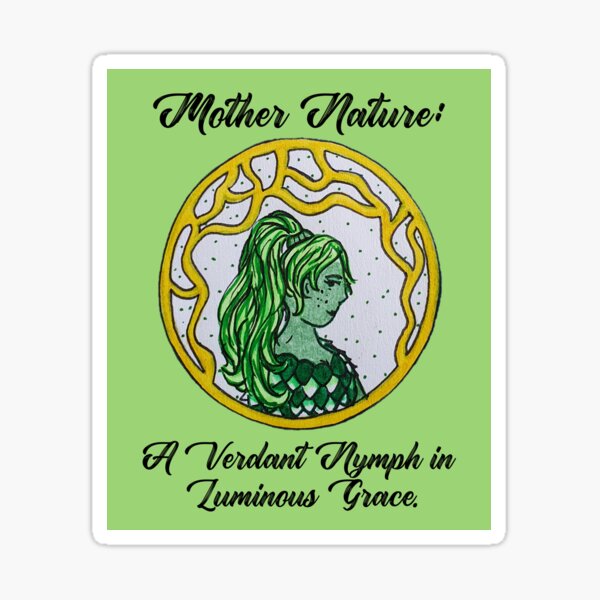 Item preview, Mother Nature: A Verdant Nymph in Luminous Grace designed and sold by Sibyl-Arts.