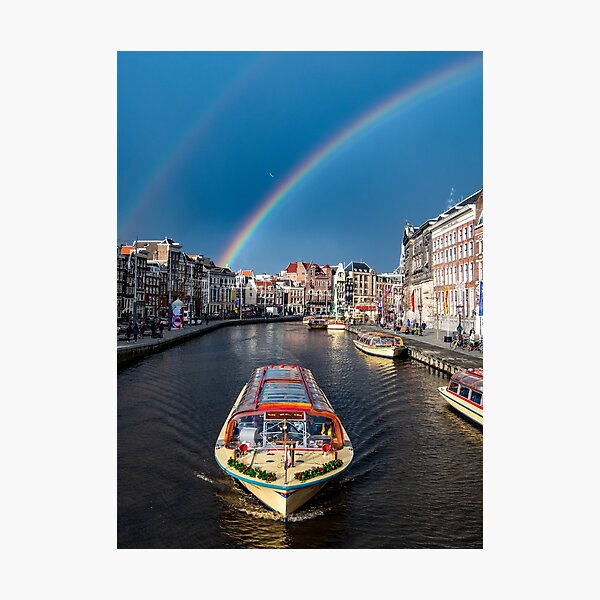 Item preview, Double Rainbow over Amsterdam designed and sold by SeanSmithArt.