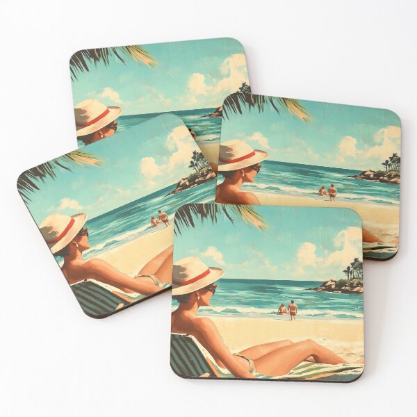 Item preview, Retro Beach Vacation Postcards 11 designed and sold by SteadyRolling.