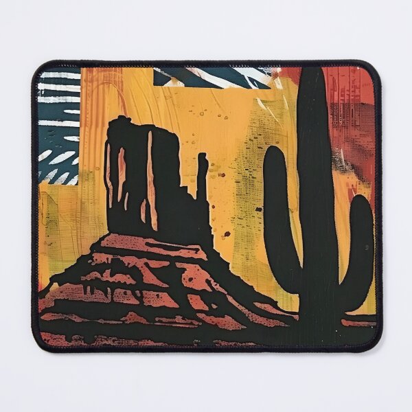 Item preview, Southwest Desert Red Sandstone Butte Saguaro Cactus  designed and sold by scooterbaby.