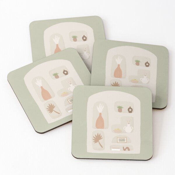 Item preview, Cream shelf with green background  designed and sold by WildDoveAU.