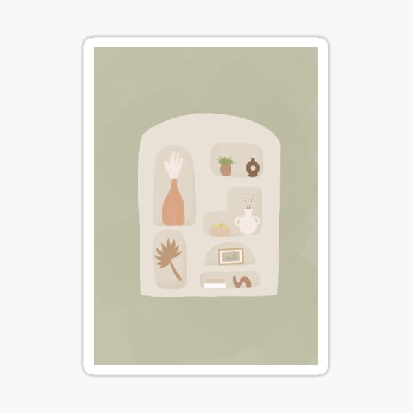 Item preview, Cream shelf with green background  designed and sold by WildDoveAU.