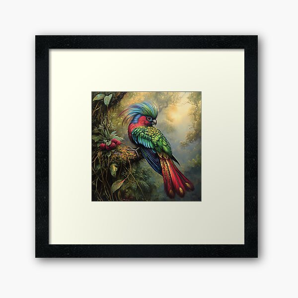 Vista previa del artículo con la obra «Regente de la jungla: El soberano de plumas carmesí», diseñado y vendido por bloorose.