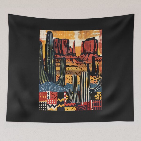 Item preview, Southwest Desert Red Sandstone Butte Saguaro Cactus  designed and sold by scooterbaby.