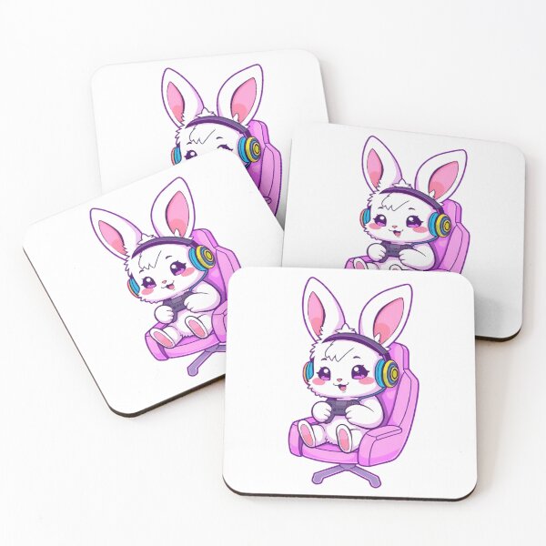 Item preview, Cute bunny gamer designed and sold by ChibiLOL.