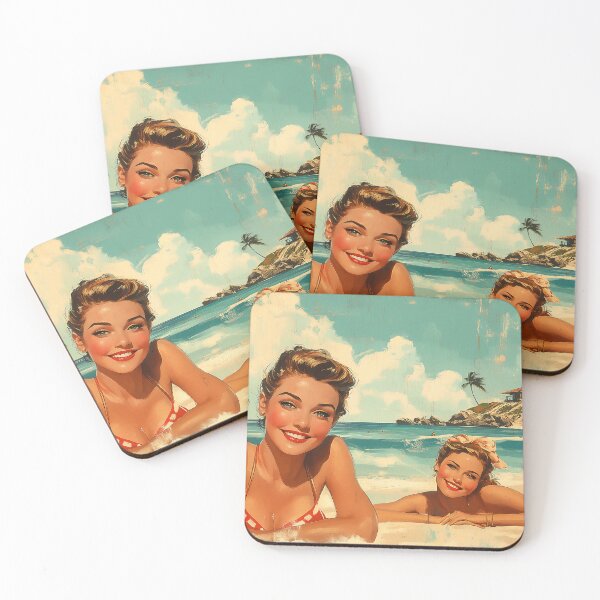 Item preview, Retro Beach Vacation Postcards 14 designed and sold by SteadyRolling.