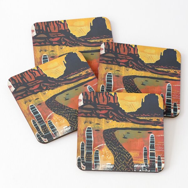 Item preview, Lonesome Hiway Southwest Desert Red Sandstone Butte Saguaro Cactus  designed and sold by scooterbaby.