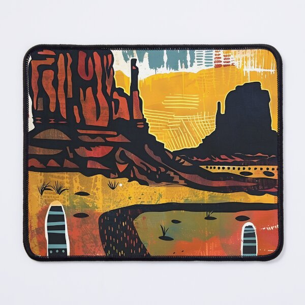 Item preview, Lonesome Hiway Southwest Desert Red Sandstone Butte Saguaro Cactus designed and sold by scooterbaby.