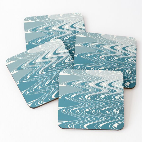 Item preview, Abstract Blue and White Wavy Marble Pattern designed and sold by JuneJournal.