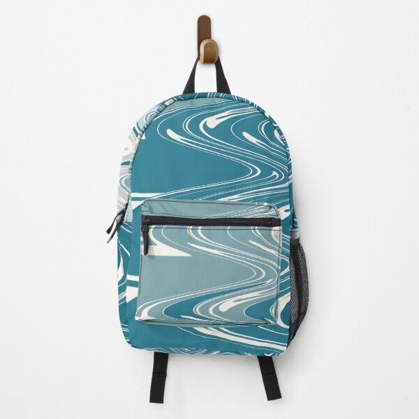Item preview, Abstract Blue and White Wavy Marble Pattern designed and sold by JuneJournal.