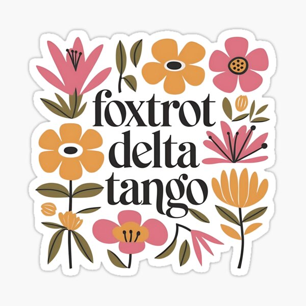Item preview, Foxtrot Deltas Tango | Boho Floral Aesthetic designed and sold by ChicTeeshop.