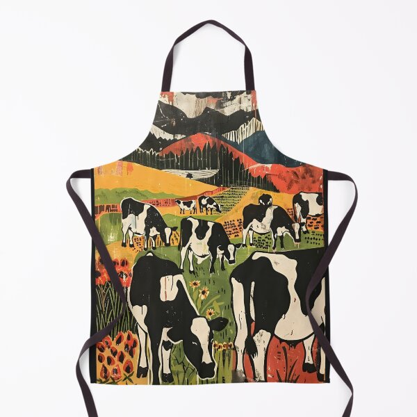 Item preview, Holstein Dairy Cows Eating Grass Mountain Meadow designed and sold by scooterbaby.