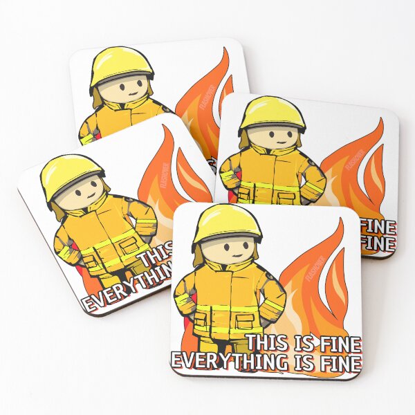 Item preview, This is fine - Yellow Helmet Rural designed and sold by Flashover.