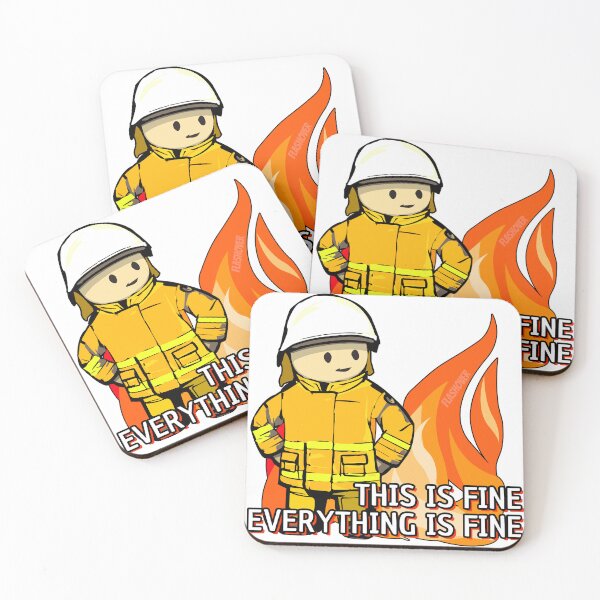 Item preview, This is fine - White Helmet Rural designed and sold by Flashover.