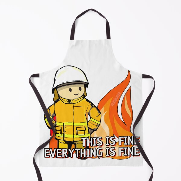 Item preview, This is fine - White Helmet Rural designed and sold by Flashover.