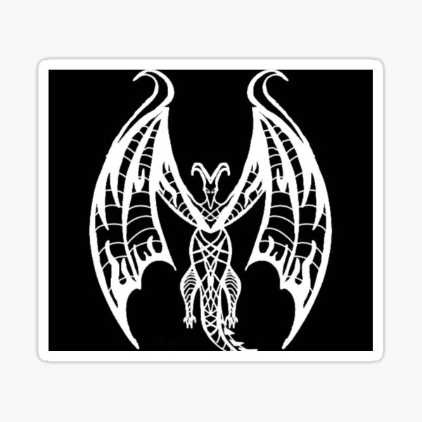 Item preview, black and white fierce dragon designed and sold by crafty-licious.