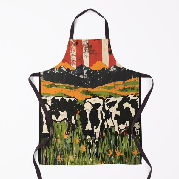 Item preview, Holstein Dairy Cows Herd Eating Tall Grass Mountain Meadow designed and sold by scooterbaby.