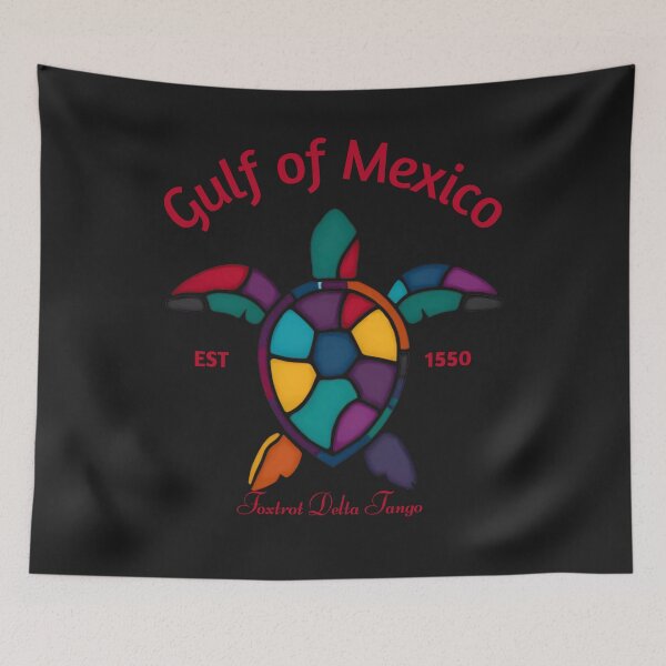 Item preview, Gulf of Mexico: Colorful Turtle Art,  Foxtrot Delta Tango Message designed and sold by elynne9.