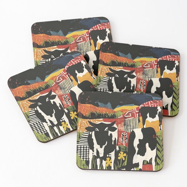 Item preview, Holstein Dairy Cows Herd Eating Tall Grass Mountain Meadow designed and sold by scooterbaby.