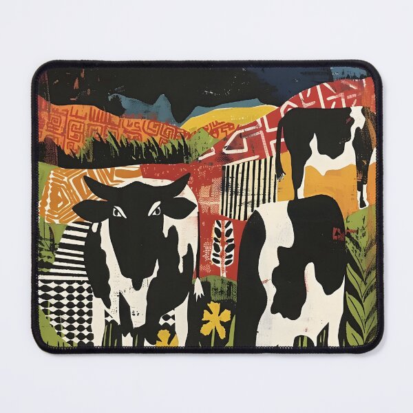 Item preview, Holstein Dairy Cows Herd Eating Tall Grass Mountain Meadow designed and sold by scooterbaby.