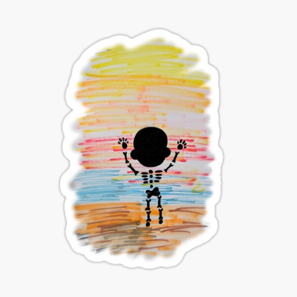 Zanoskull in the Sunset Sticker