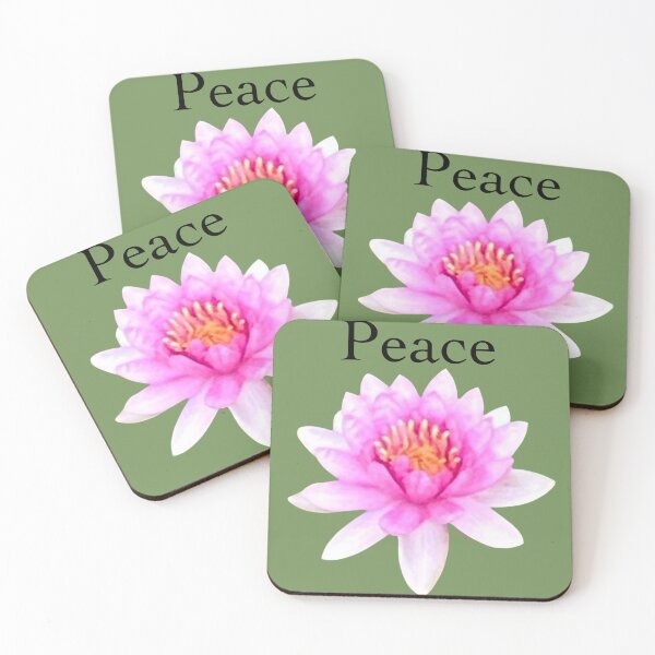 Item preview, Peace lotus green background  designed and sold by Josephine Ethereal.