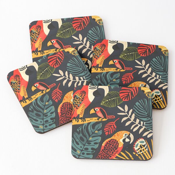Item preview, Parrots Rain Forest, Tropical, Jungle, Flowers, Nature, Wildlife and Animals designed and sold by scooterbaby.