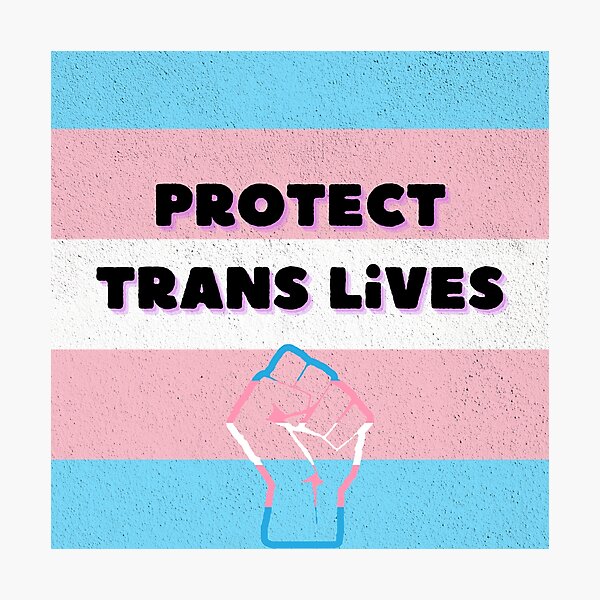Item preview, protect trans lives  designed and sold by Denvervineart.