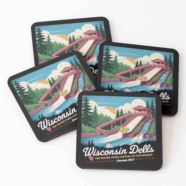 Item preview, Wisconsin Dells Water Park Capital of the World Vintage Poster designed and sold by The Masked Designer.