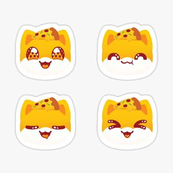 Vista previa del artículo con la obra «Patrón de expresiones variantes de Aphmau Pizza Noi Meemeow», diseñado y vendido por ACenturyMage.