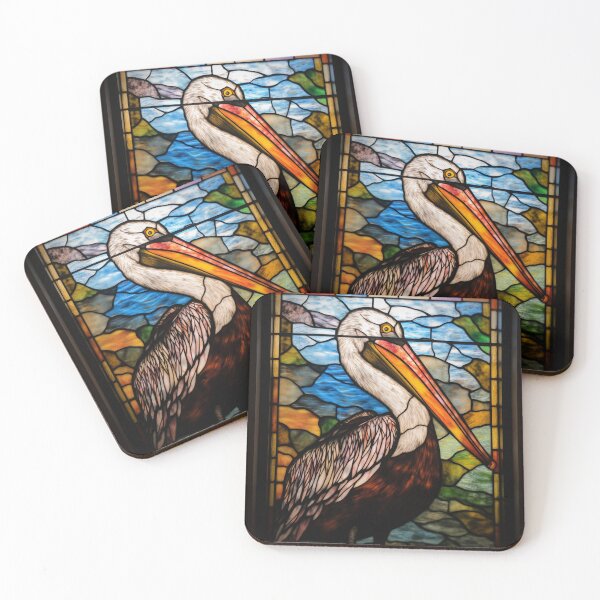 Item preview, Pelican in Stained Glass designed and sold by RedHandedOD.